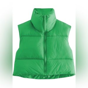 Women's Winter Crop Vest Sleeveless S